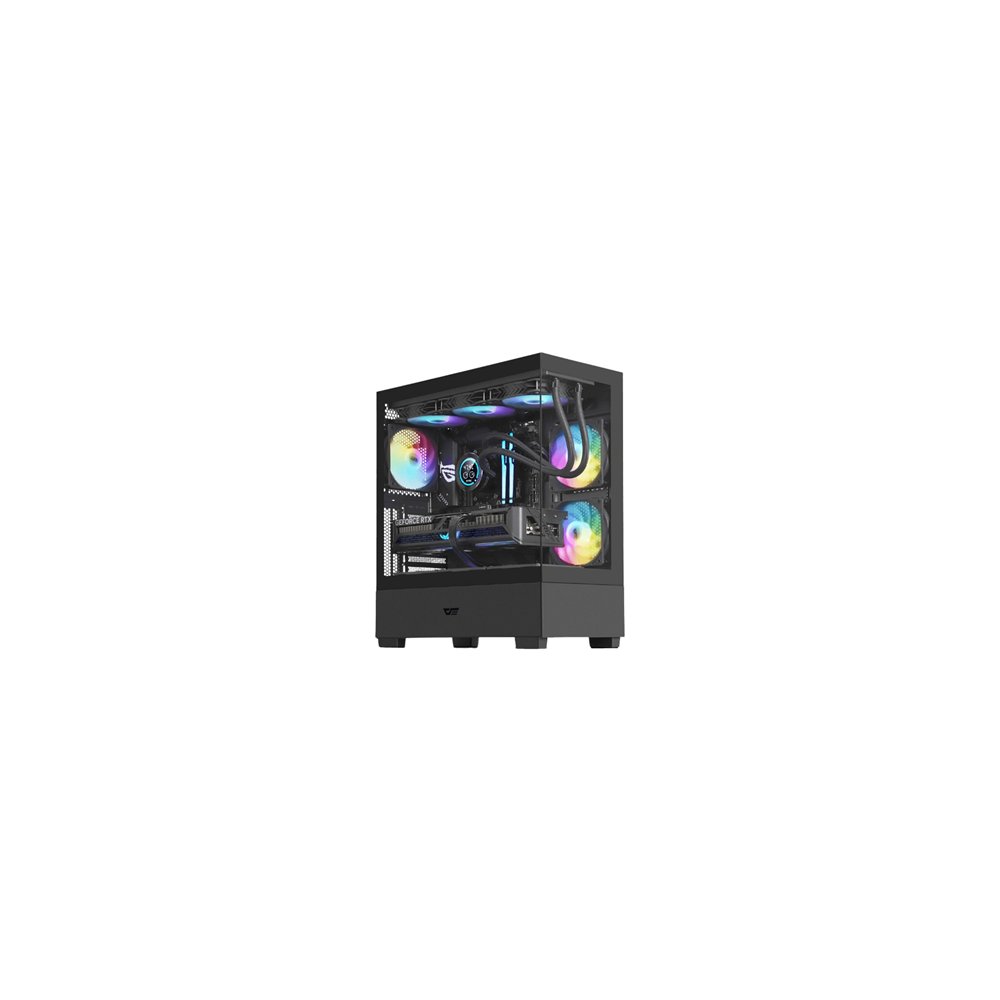 darkflash caja pc ds500 rgb micro-atx negra