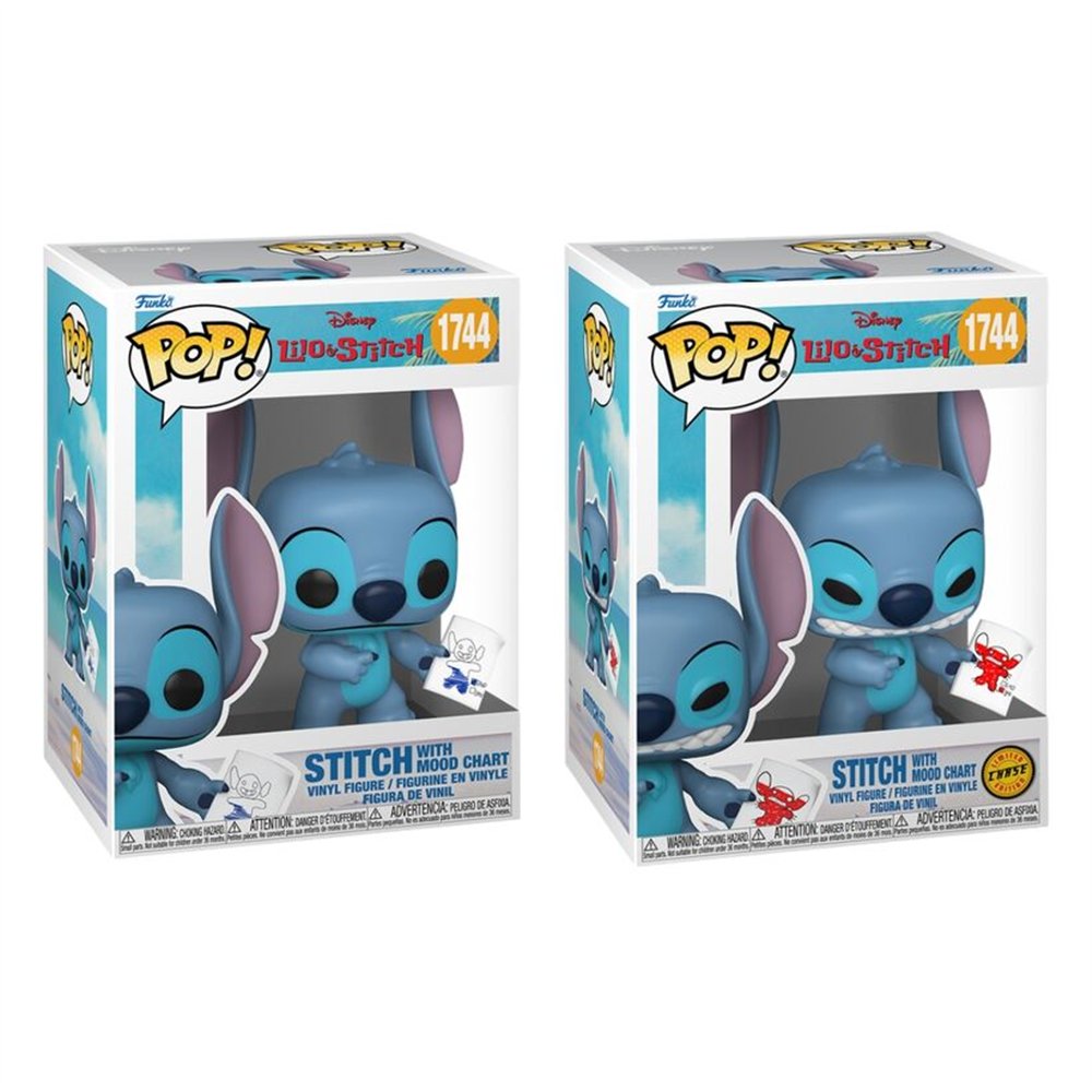 figura pop disney lilo & stitch - stitch with mood chart 5 + 1 chase
