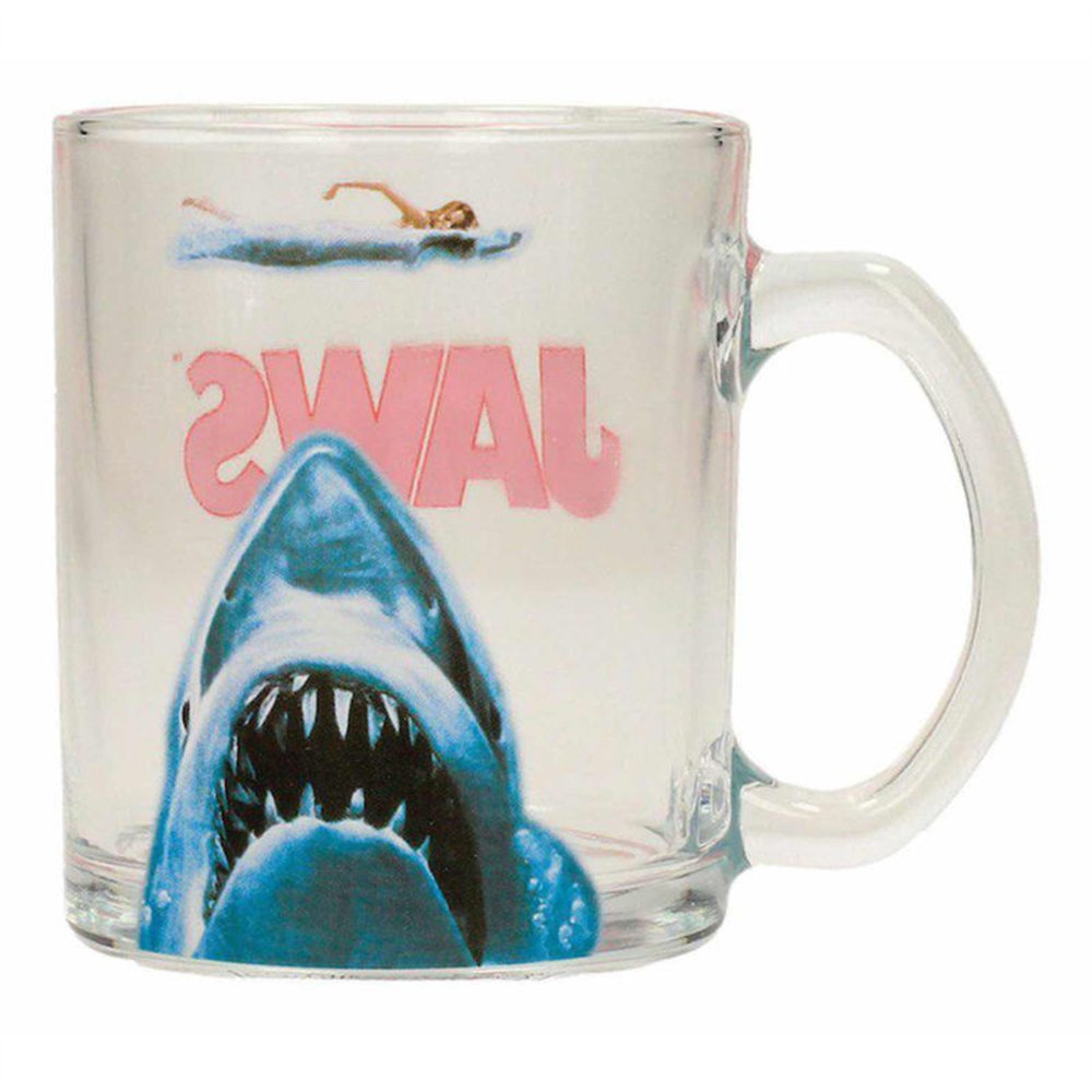 taza transparente tiburon jaws