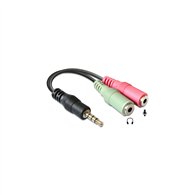 cable audio mini jack 3.5 m a 2 mini jack 3.5 h 0.12mt adaptador delock 65344