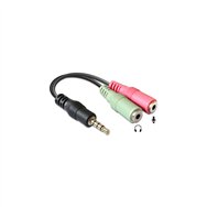 cable audio mini jack 3.5 m a 2 mini jack 3.5 h 0.12mt adaptador delock 65344