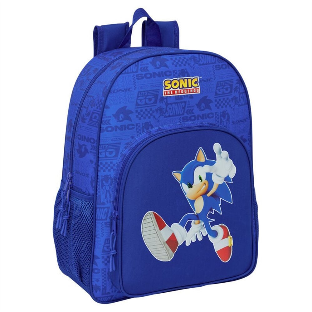 mochila sonic the hedgehog 42cm adaptable