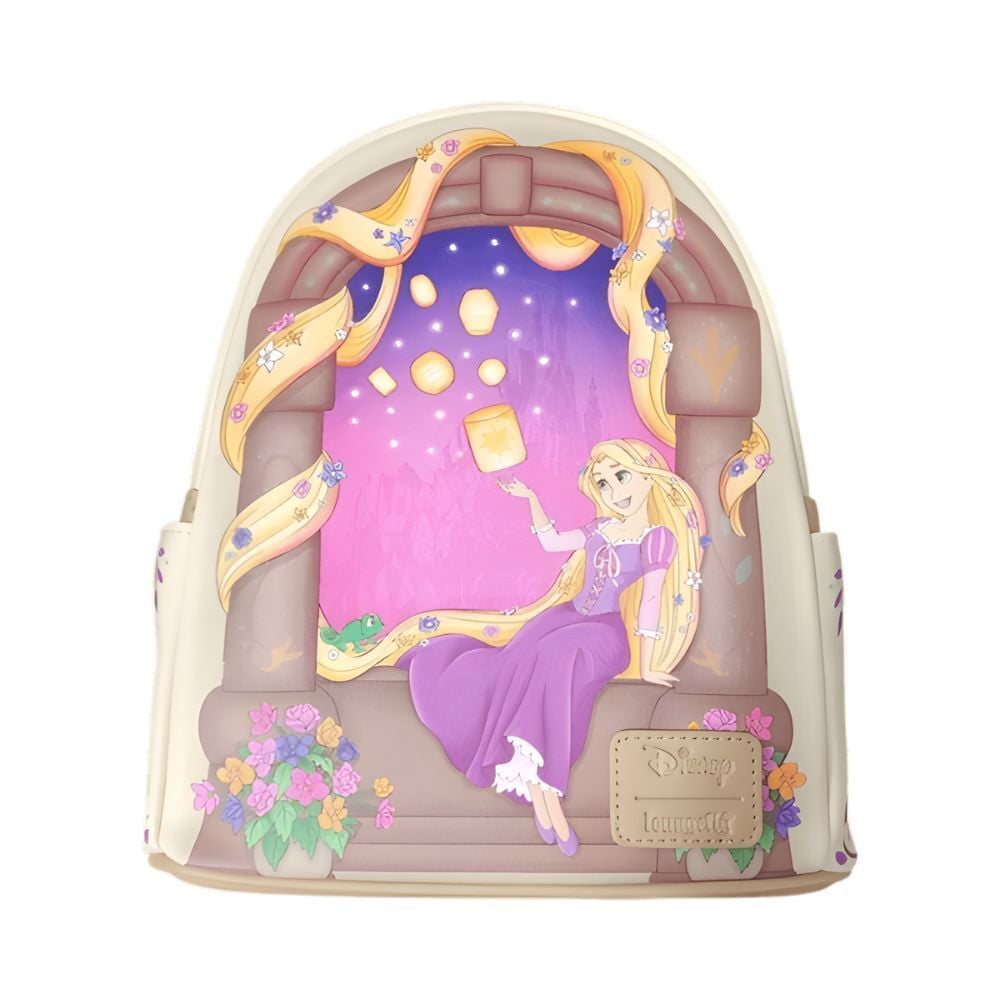mochila with lanterns scene tangled rapunzel disney loungefly 26cm