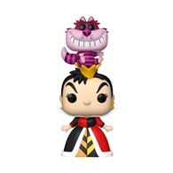 figura pop premium disney alice in wonderland queen of hearts with cheshire cat
