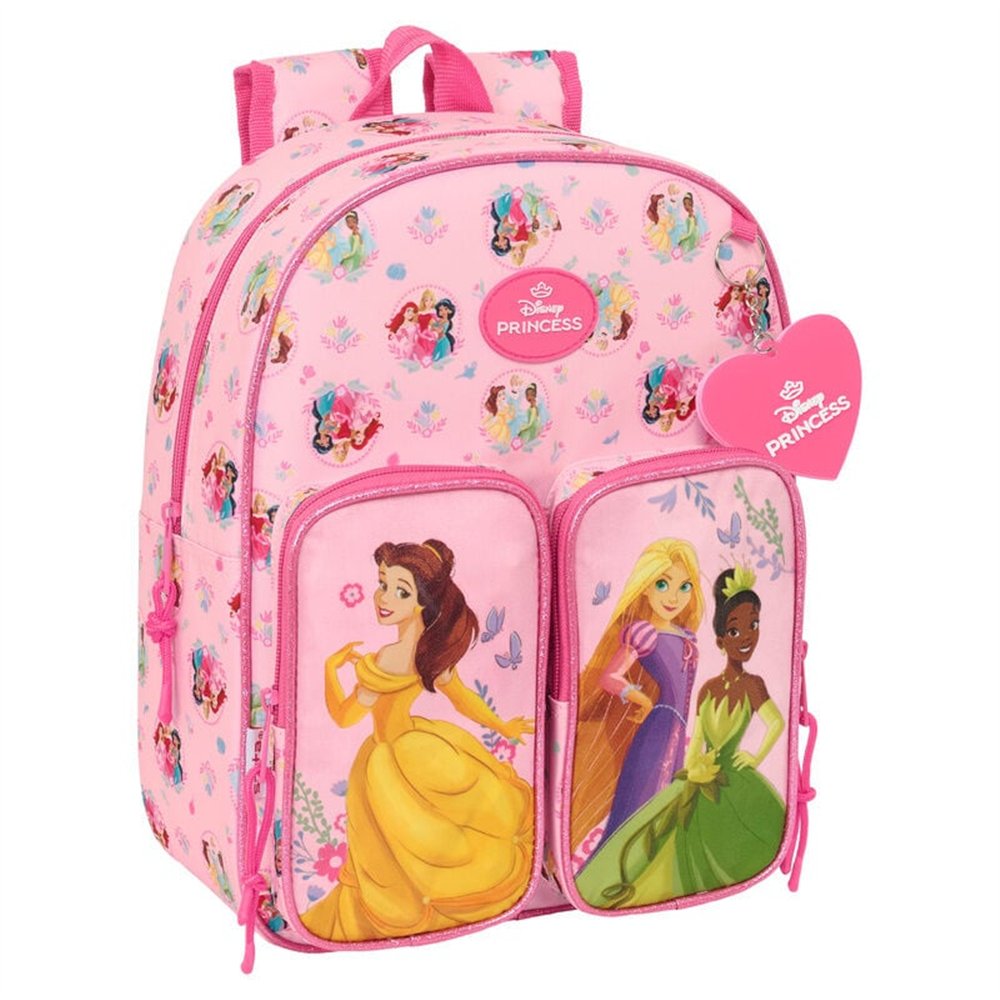 mochila princesas disney 34cm adaptable