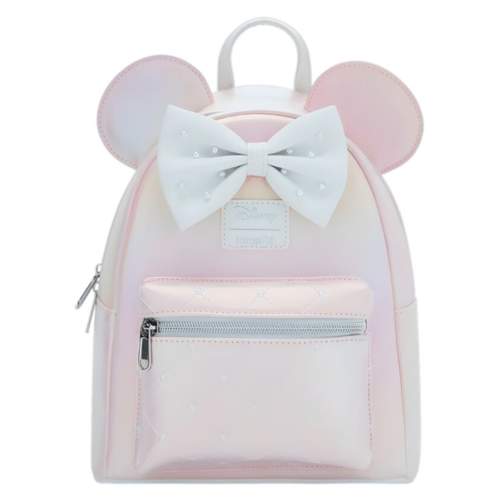 mochila pink pearl minnie mouse disney loungefly 26cm
