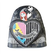 mochila corazon partido jack y sally  pesadilla antes de navidad  loungefly 26cm