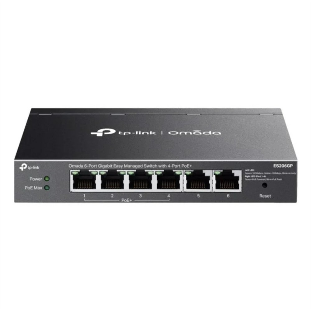 switch tp-link es206gp gigabit 6 puertos poe+