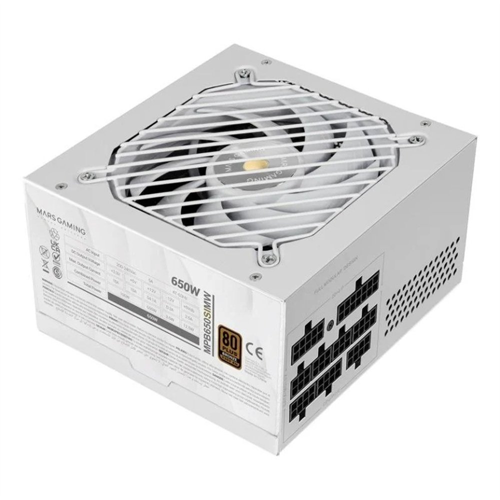 fuente de alimentacion mars gaming 650w 80+bronze white