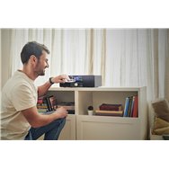 panasonic hifi micro anlage dab+ sc-dm202eg-k schwarz mit bluetooth microcadena de música para uso doméstico 24 w negro