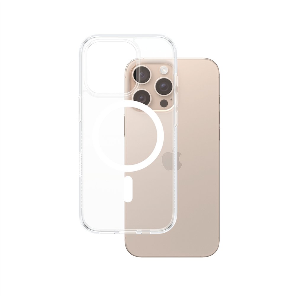 panzerglass ® hardcase transparent w. white magsafe iphone 16 pro max funda para teléfono móvil transparente
