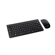tooq teclado compacto + ratón slim inalámbrico, negro