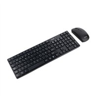 tooq teclado + ratón slim inalámbricos, negro