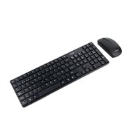 tooq teclado + ratón slim inalámbricos, negro