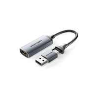 vention acwha adaptador de cable de vídeo 0,1 m hdmi tipo a (estándar) usb type-c + usb type-a gris