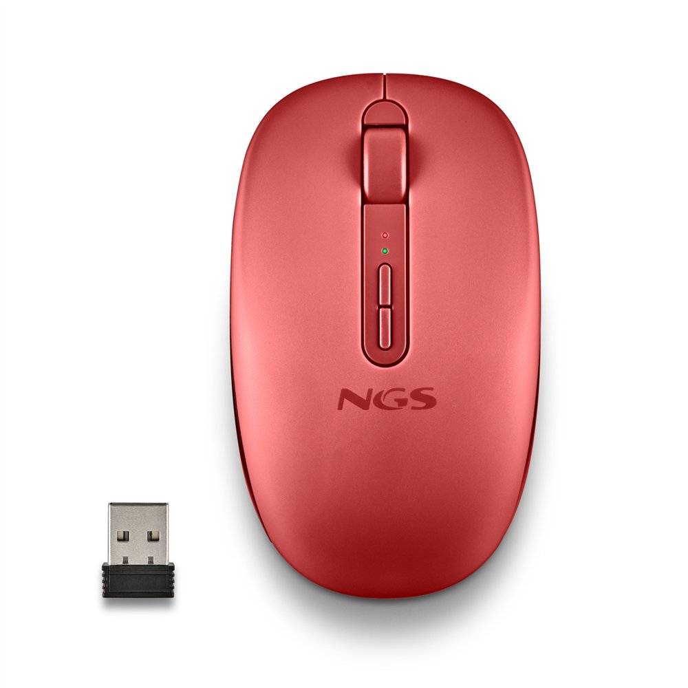 ngs fog dual red ratón universal ambidextro rf wireless + bluetooth 1600 dpi