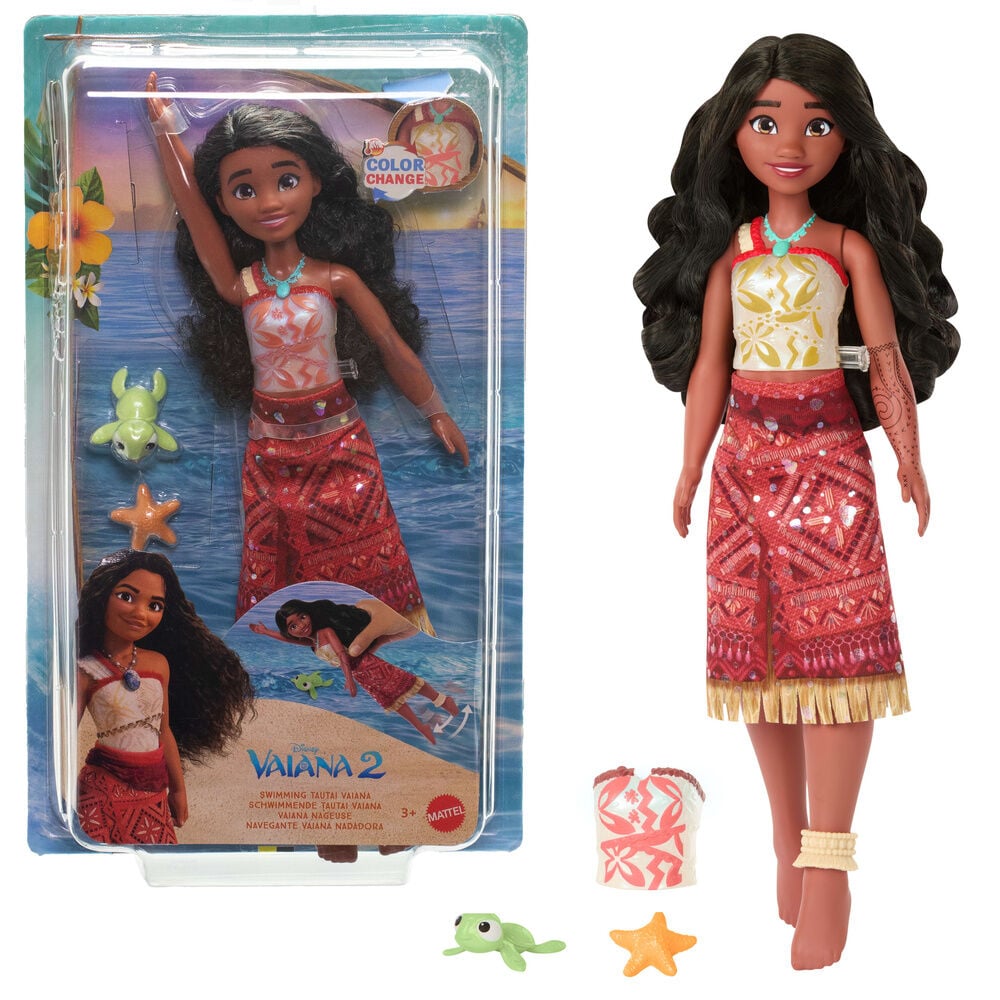 muñeca vaiana nadadora vaiana moana disney