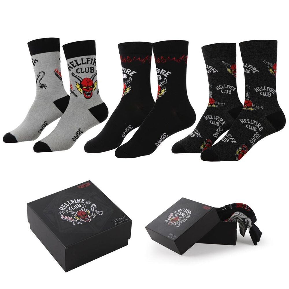 set 3 calcetines stranger things adulto