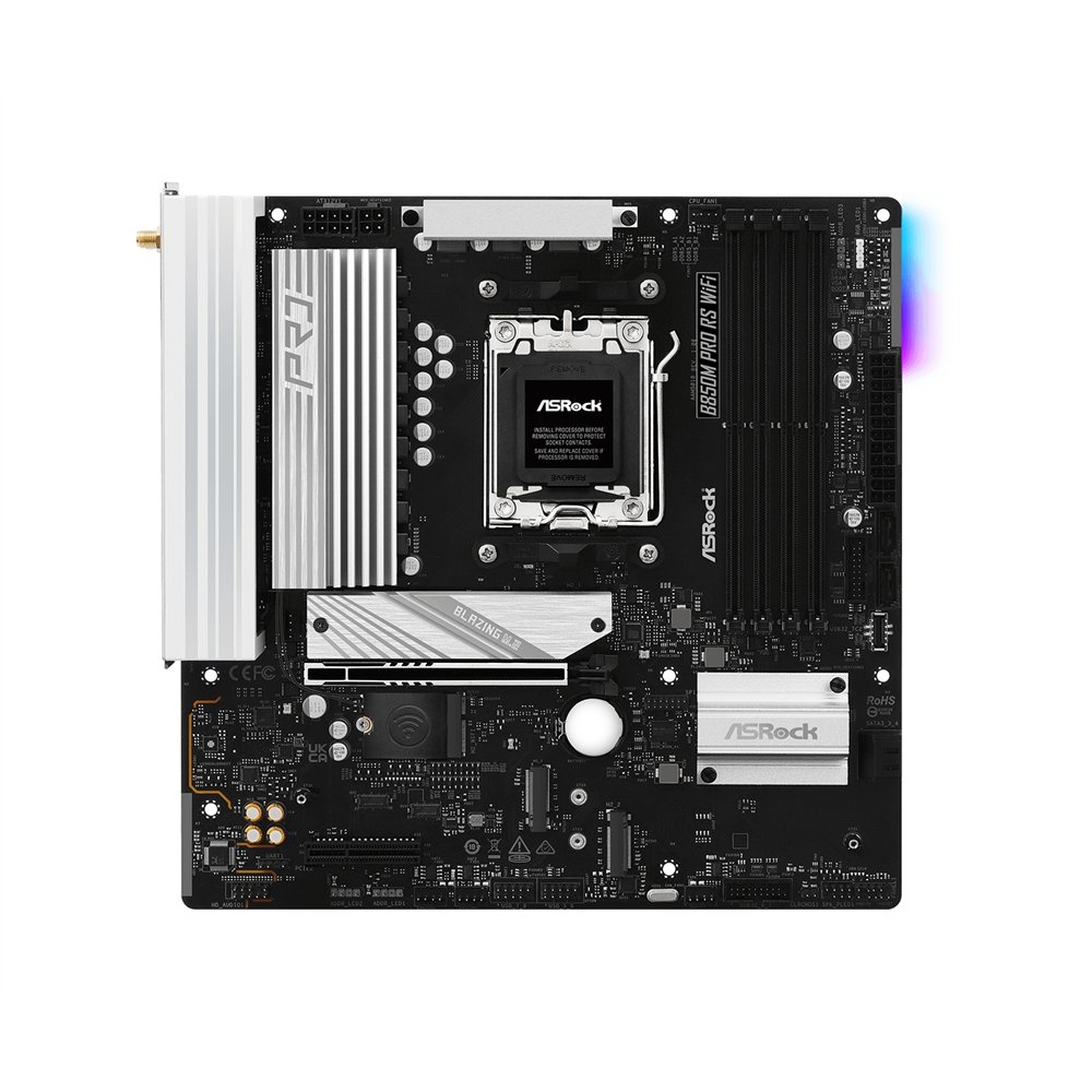 asrock b850m pro rs wifi amd b850 zócalo am5 micro atx