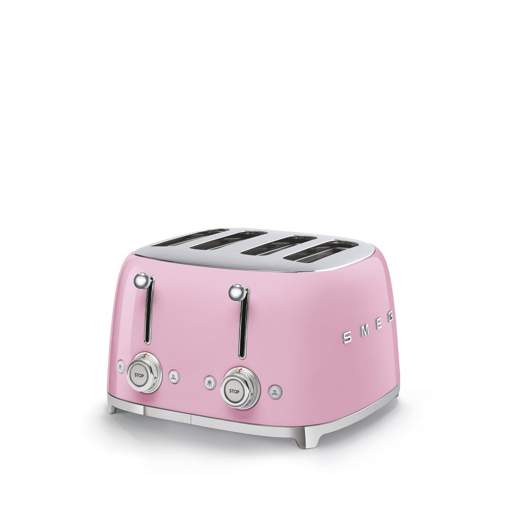 smeg tsf03pkeu tostadora 6 4 rebanada(s) 2000 w rosa