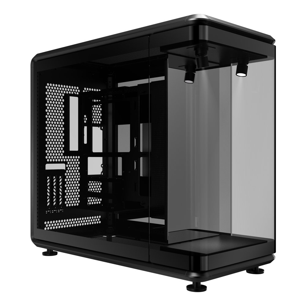 cooler master masterframe 360 panorama full tower negro, transparente