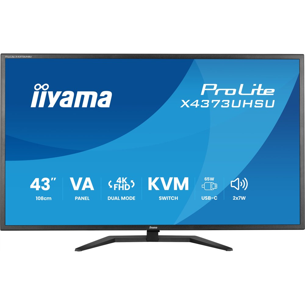 iiyama prolite x4373uhsu-b2 pantalla para pc 108 cm (42.5") 3840 x 2160 pixeles 4k ultra hd led negro