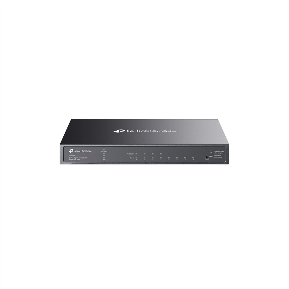 tp-link omada tl-sg2008p gestionado l2/l2+ gigabit ethernet (10/100/1000) energía sobre ethernet (poe) negro