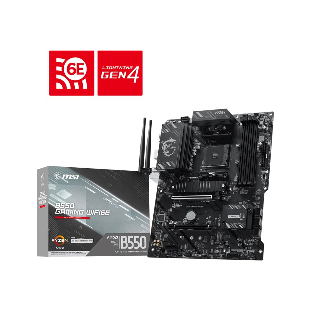 msi b550 gaming wifi6e placa base amd b550 zócalo am4