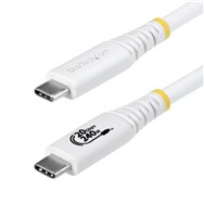 startech.com cable usb4 2m - cable usb-c certificado usb-if - 20gbps - pd 240w epr - 4k120 - dp 2.1 - cable usb tipo c - recubri