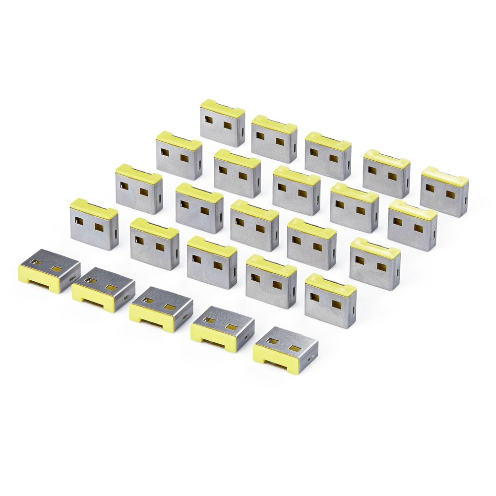 startech.com tapones de bloqueo usb-a de repuesto con pestillo - paquete de 25 - para usb-a-port-blocker - tapones antipolvo a p