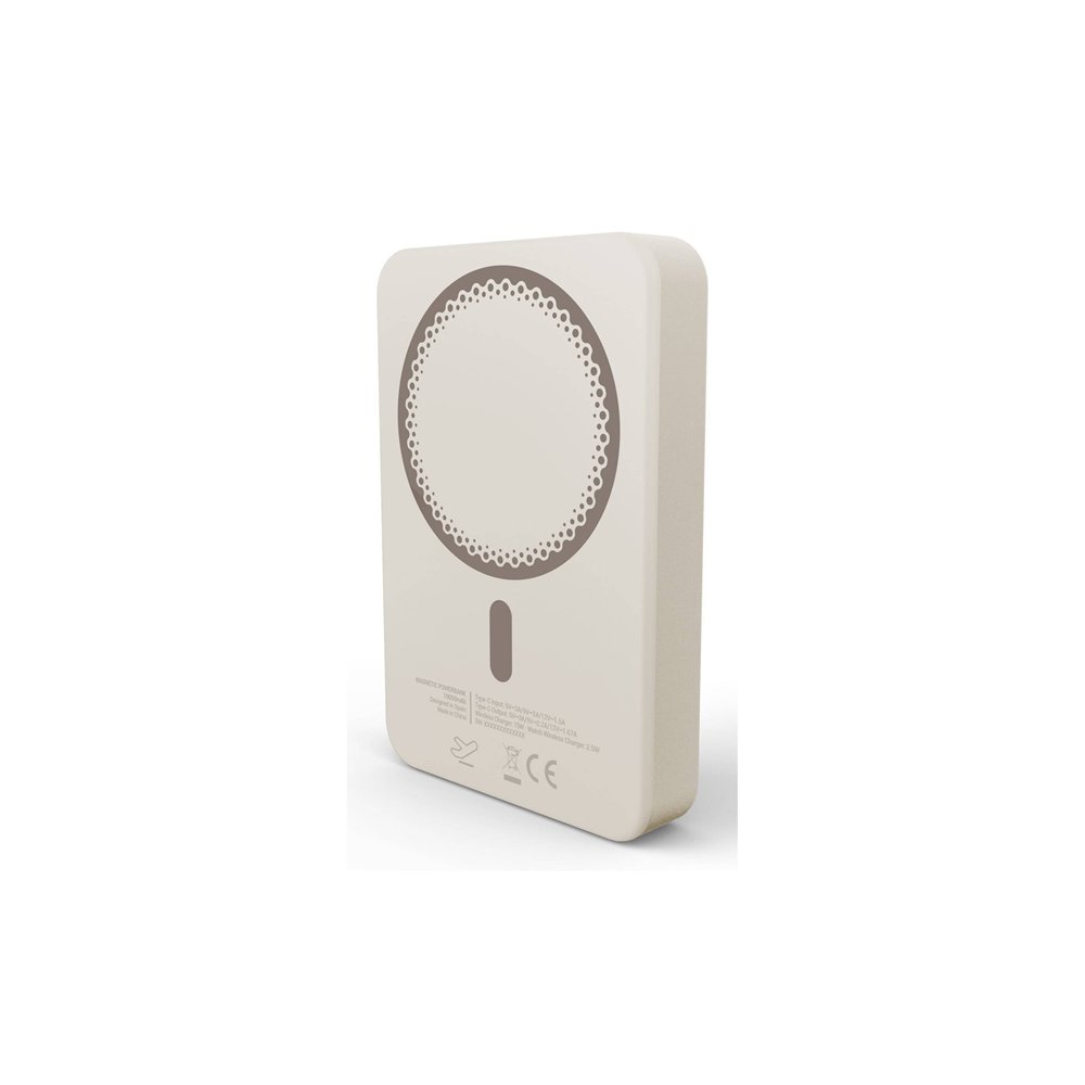 energy sistem magnetic powerbank 10000 mah cargador inalámbrico champán