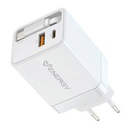 energy sistem retractable charger universal blanco corriente alterna interior