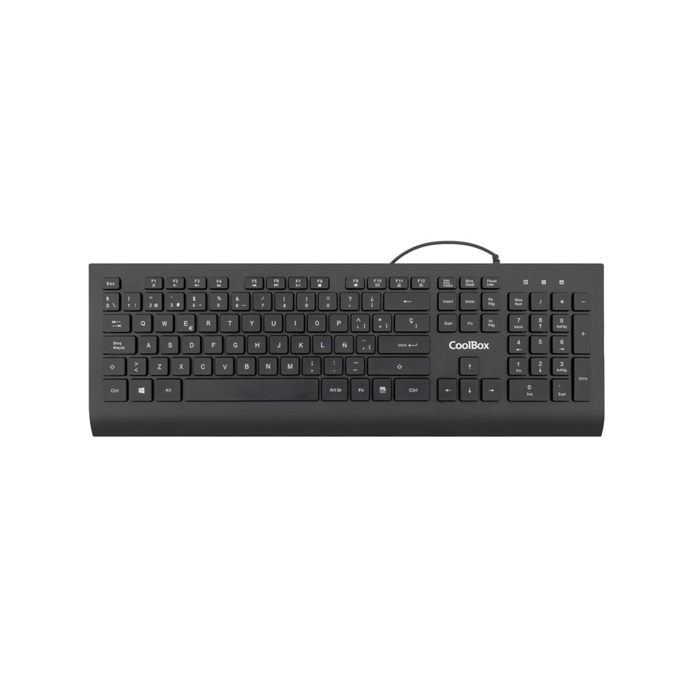 coolbox teclado usb teclas chocolate 1.8m de cable 610g. silencioso