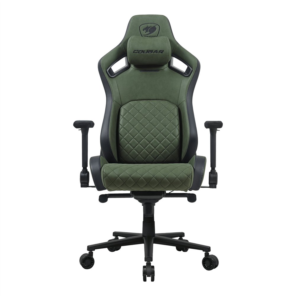 cougar defensor s army green f silla para videojuegos universal asiento acolchado verde