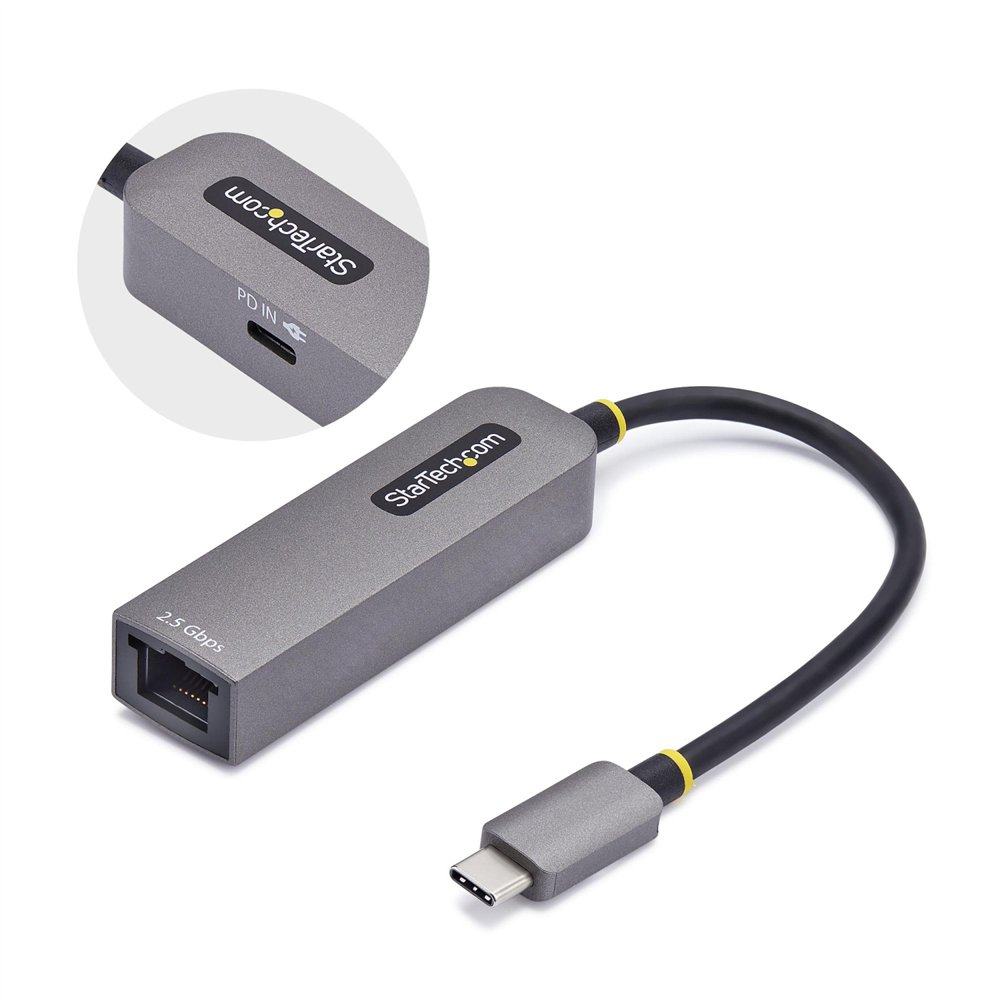 startech.com adaptador de red usb tipo c a ethernet - adaptador de red externo usb-c a rj45 2,5/1gb - nbase-t - usb 3.1 - entreg