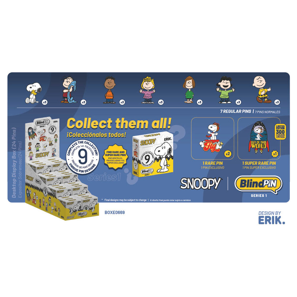 pin misterioso coleccionable snoopy blindpin