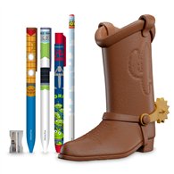 set escritura + bote lapiceros bota woody toy story disney pixar