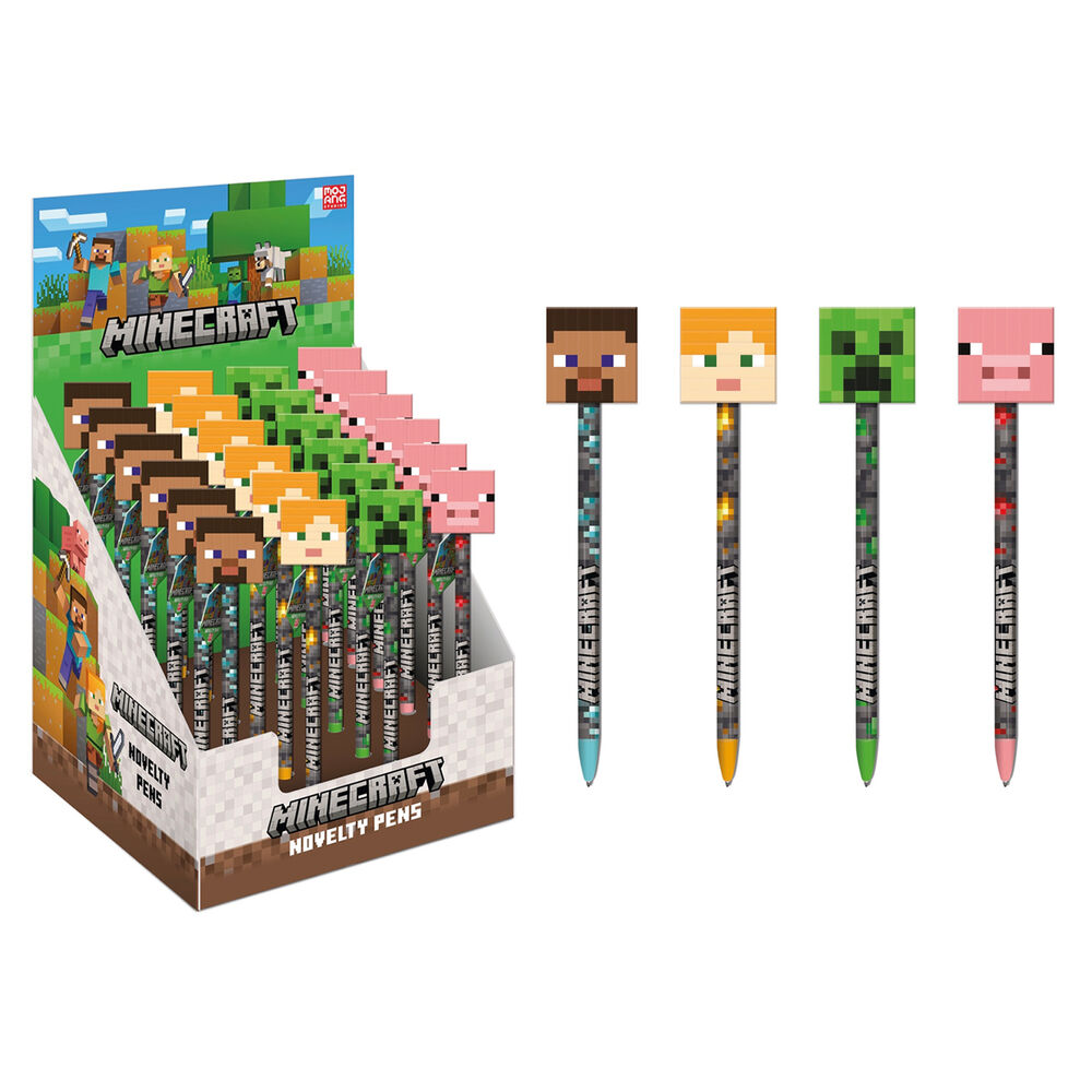 boligrafo topper minecraft surtido