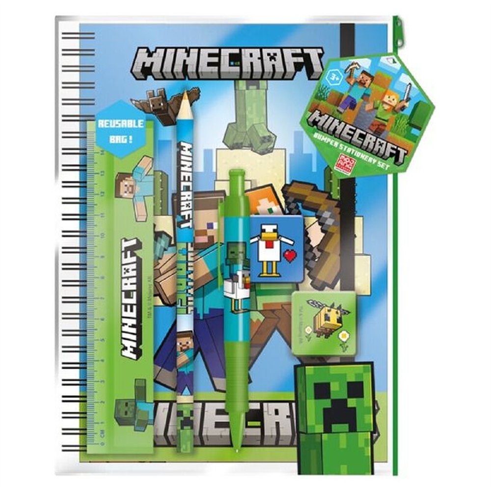 set papeleria minecraft