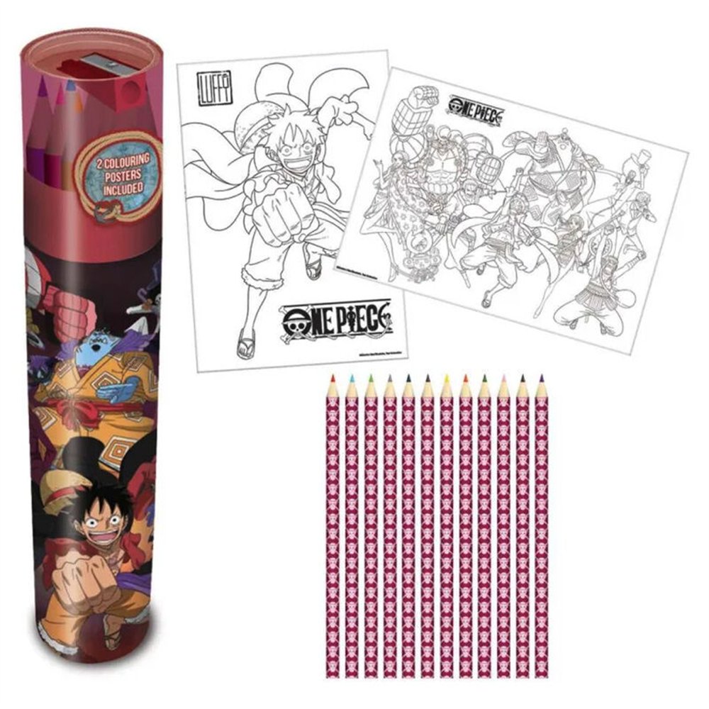 set lapices colores one piece