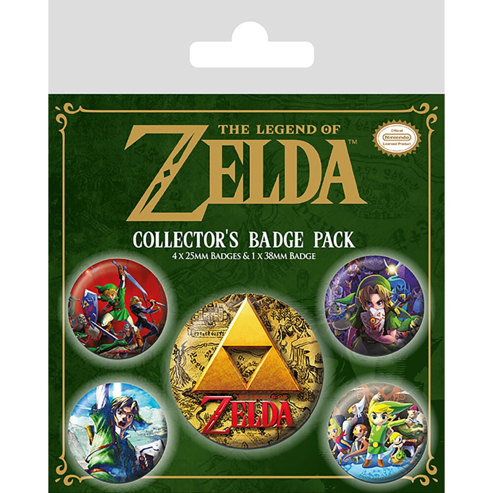 set 5 chapas the legend of zelda
