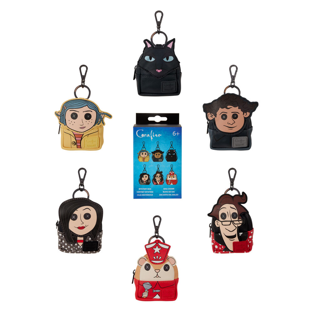 llavero mini mochila mystery los mundos de coraline loungefly surtido