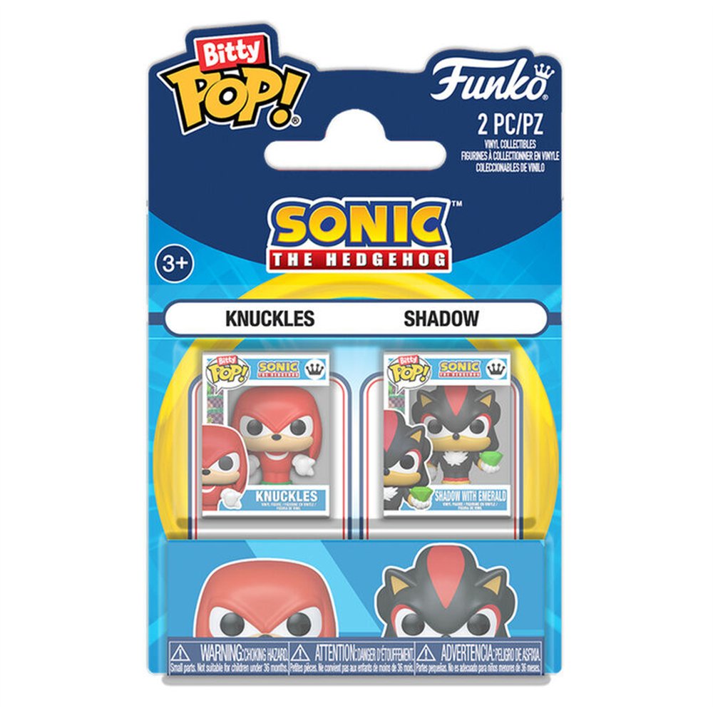 blister 2 figuras bitty pop sonic the hedgehog knuckles & shadow