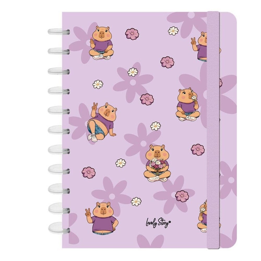 cuaderno a4 flower capibara