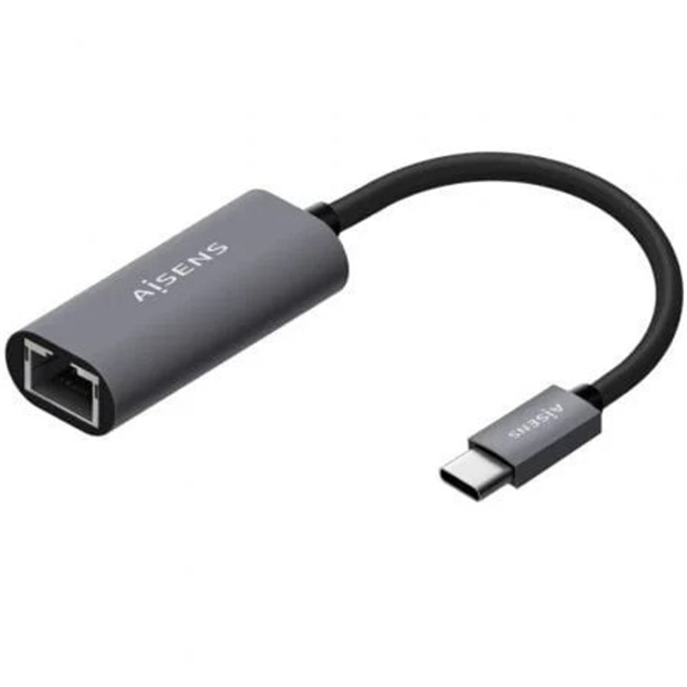 adaptador aisens usb-c a ethernet giga grey