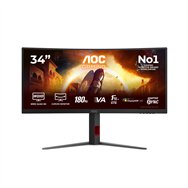 aoc g4 cu34g4cap pantalla para pc 86,4 cm (34") 3440 x 1440 pixeles ultrawide quad hd lcd negro, rojo