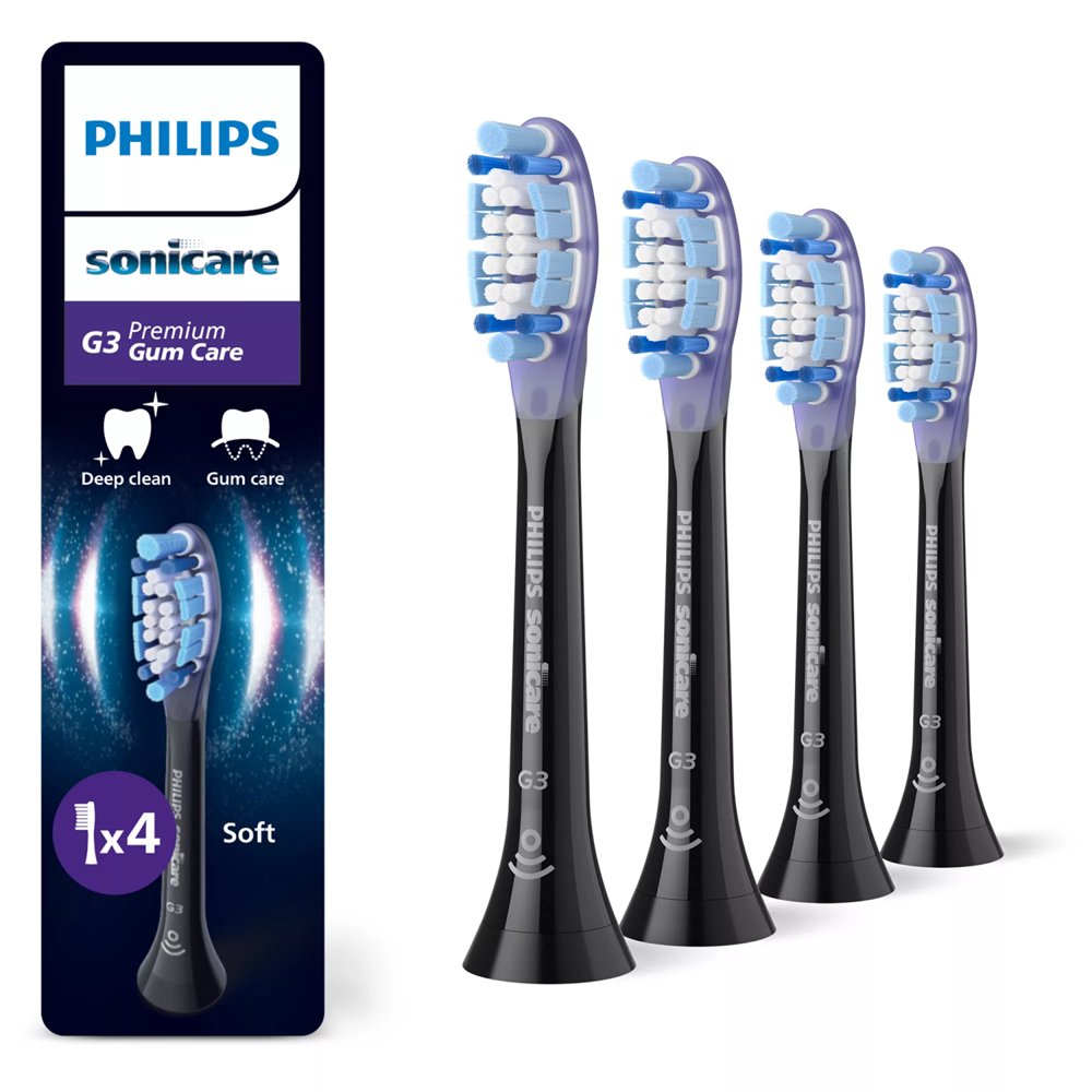 philips premium gum care hx9054/88 pack de 4 cabezales de cepillado