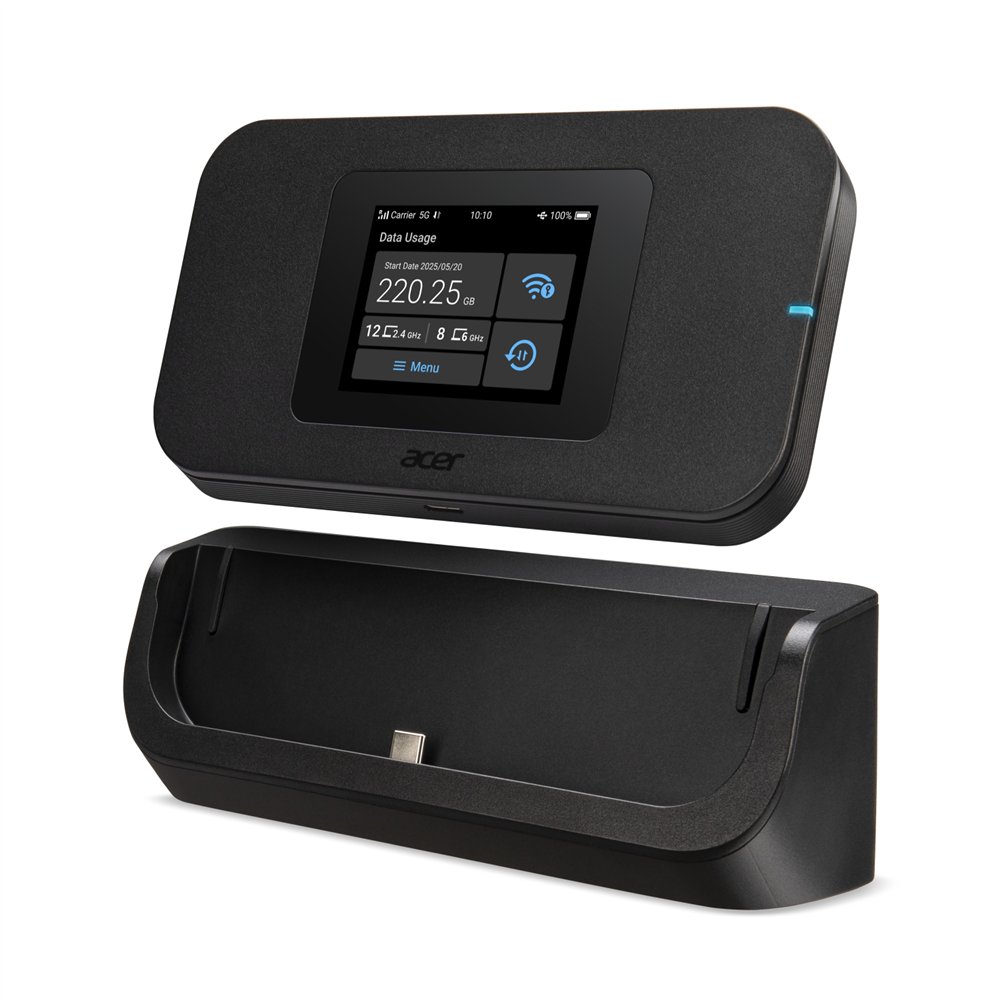 acer connect enduro m4d router inalámbrico doble banda (2,4 ghz / 5 ghz) 5g negro