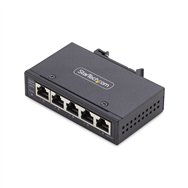 startech.com switch ethernet industrial de 5 puertos no gestionado ip30 - ethernet 100/1000 - montaje en pared o carril din - ip