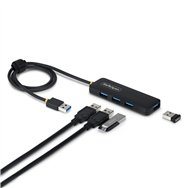 startech.com hub usb-a de 4 puertos - 5 gbps - ladrón usb alimentado por el bus usb - concentrador de 4 puertos - plástico pcr -
